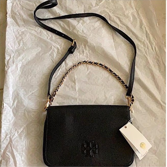 Tory Burch Cross Body Black with Tag Leather Clutch - Picture 7 of 13